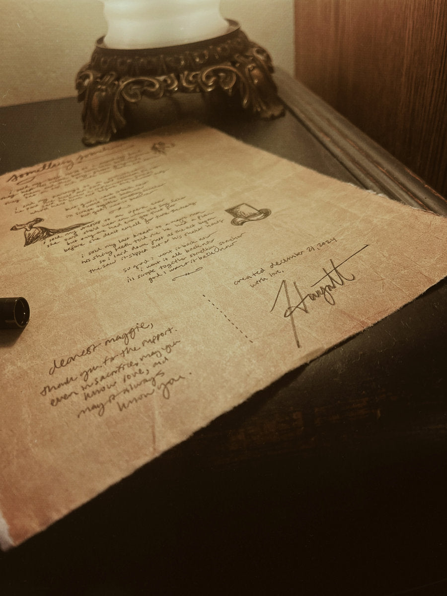 Handwritten Lyrics from Hannah Wyatt