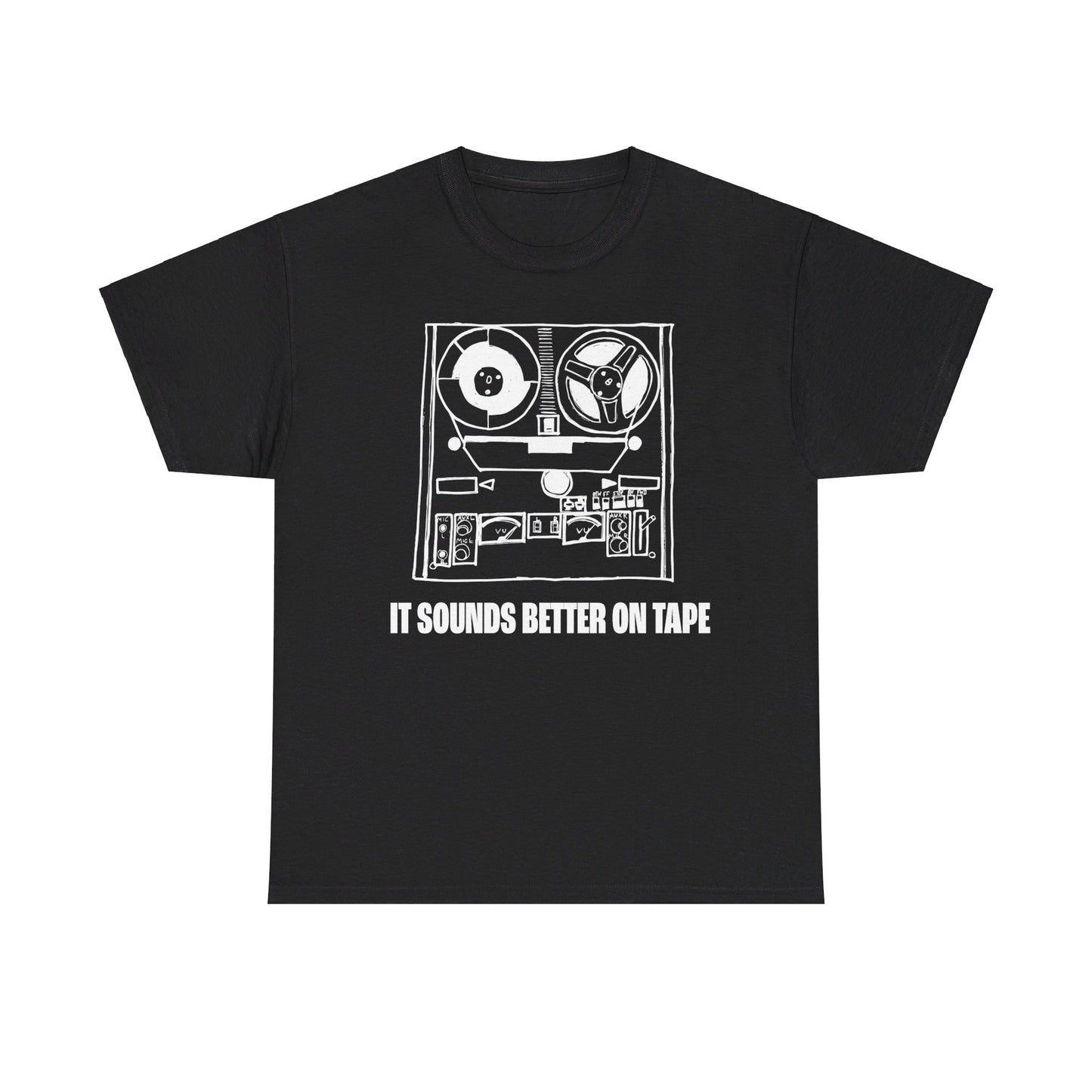 It's Better on Tape - Black/Charcoal Unisex Heavy Cotton Tee