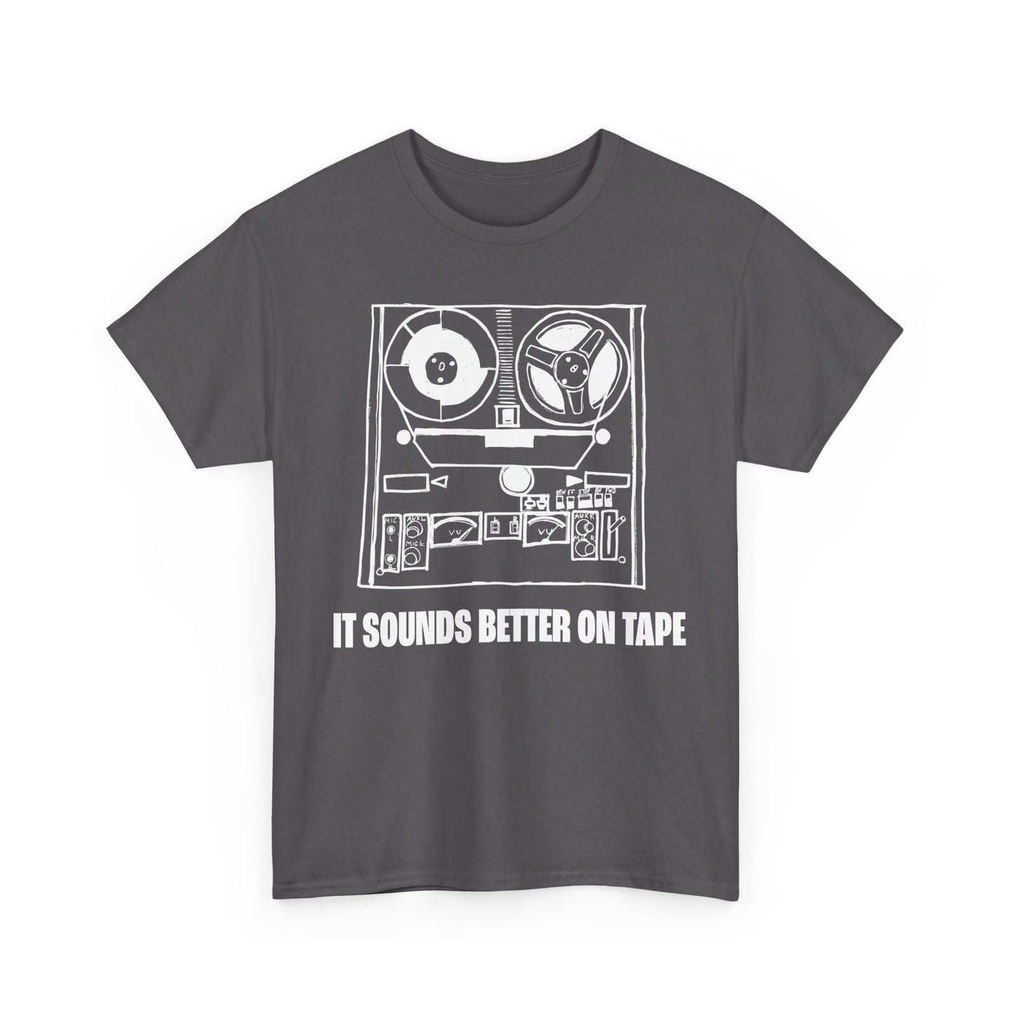 It's Better on Tape - Black/Charcoal Unisex Heavy Cotton Tee