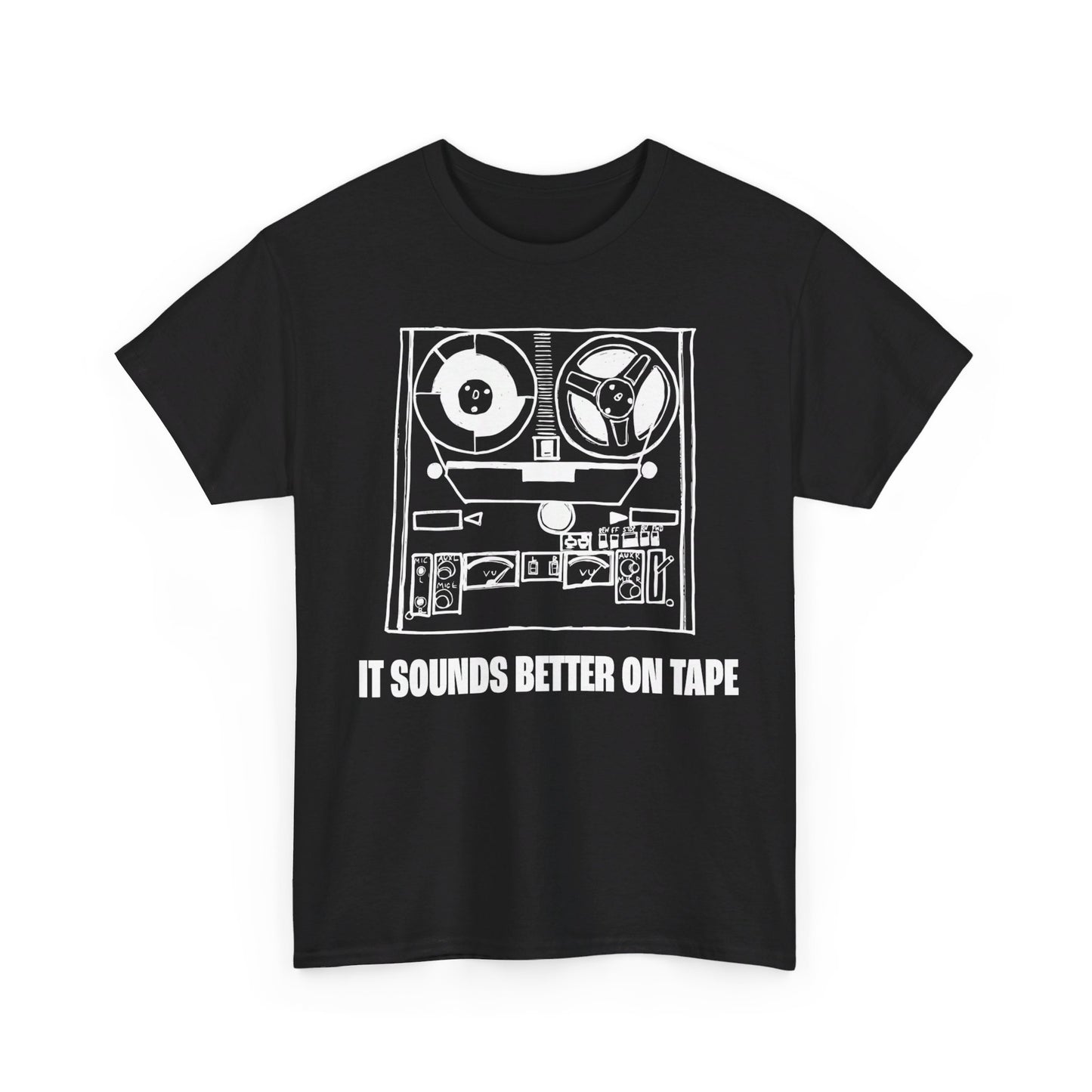 It's Better on Tape - Black/Charcoal Unisex Heavy Cotton Tee