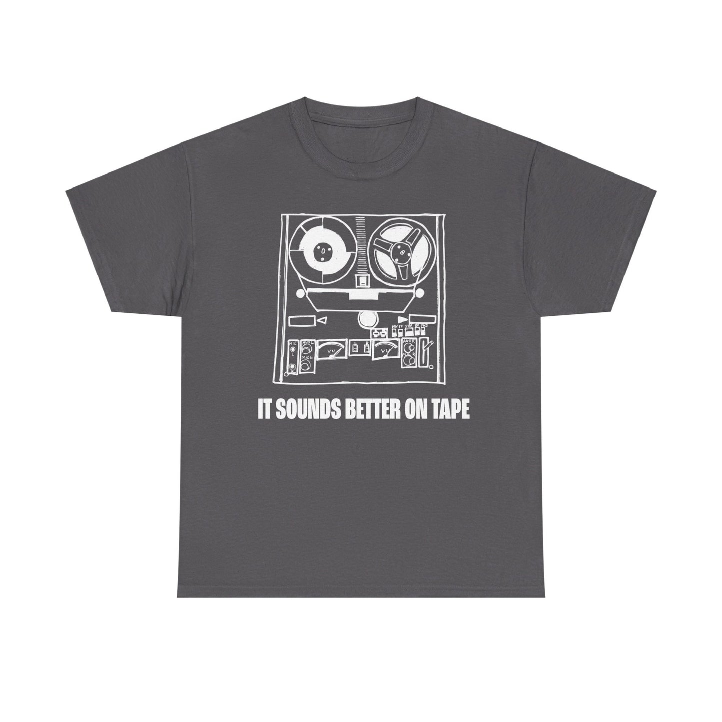 It's Better on Tape - Black/Charcoal Unisex Heavy Cotton Tee